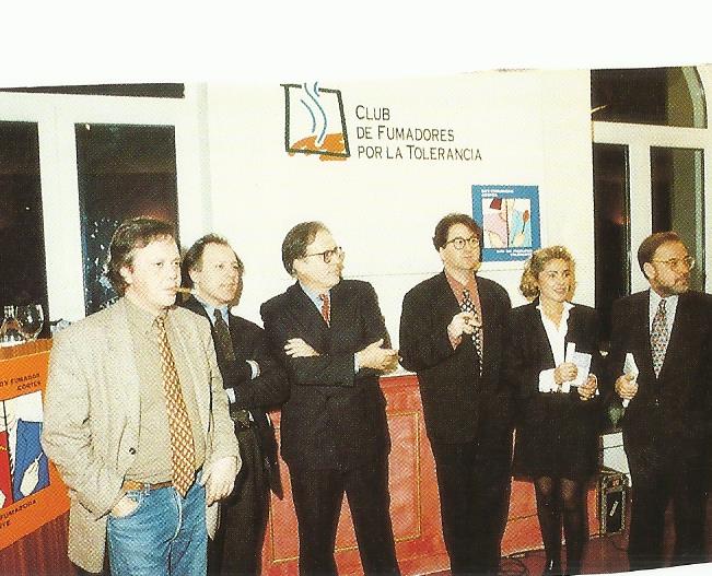 "Fumadores por la tolerancia" Madrid,Junio 1995. Alpuente, Marías, LAdeV...