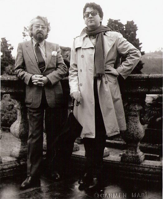 Con José M. Álvarez, en Pazo de Mariñán. Abril 1983